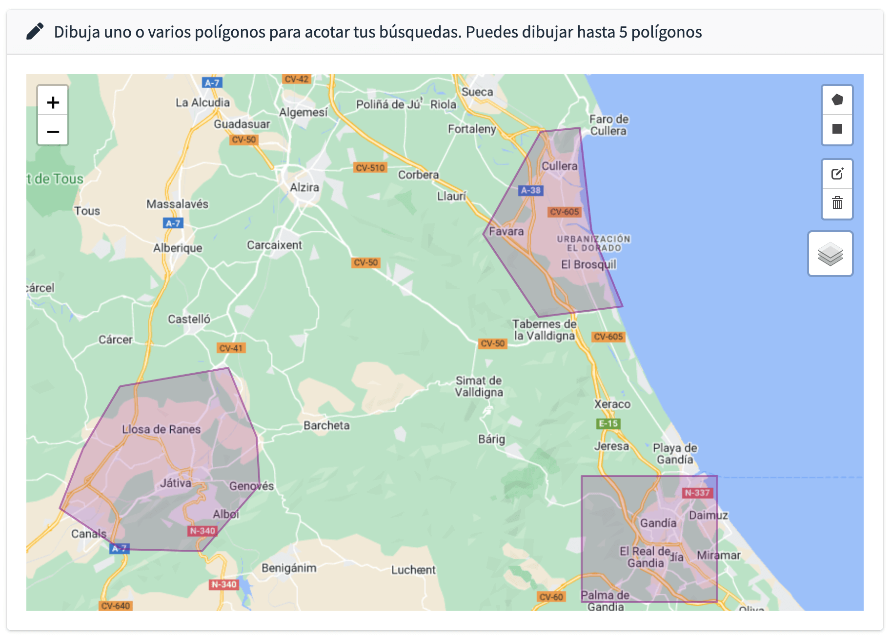 Búsqueda en mapa